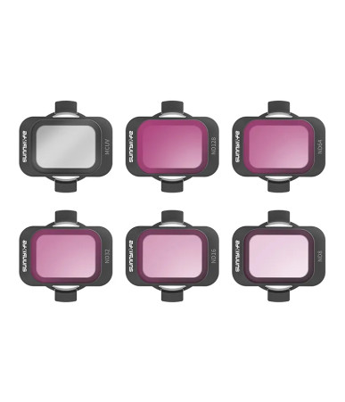Set 6 filtri Sunnylife MCUV, ND8/16/34/64/128 per DJI Avata 2