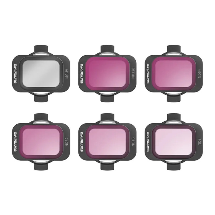 Set 6 filtri Sunnylife MCUV, ND8/16/34/64/128 per DJI Avata 2