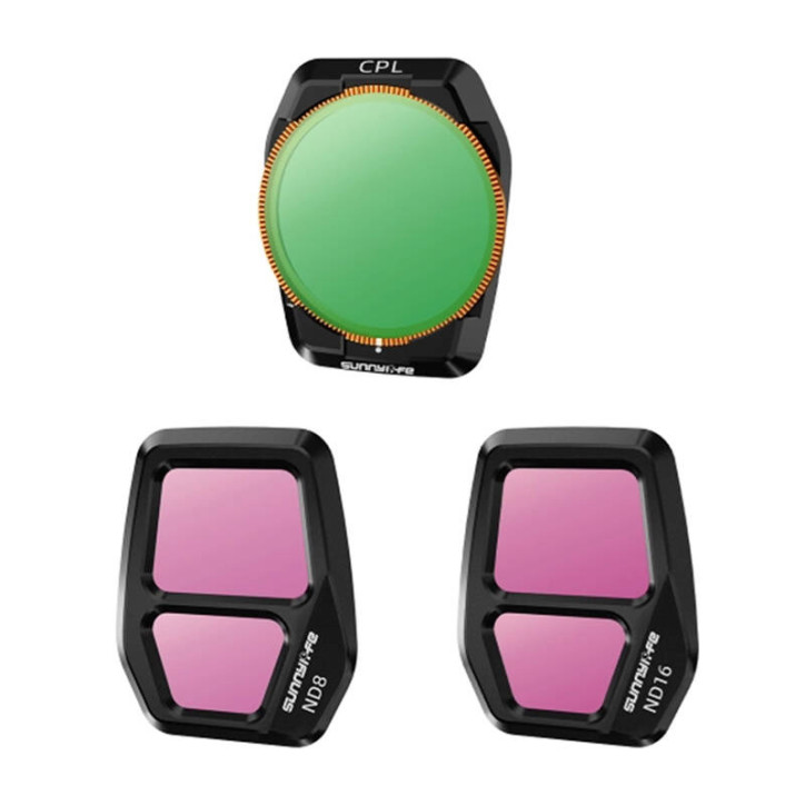 Sunnylife Filtro Obiettivo Regolabile A3S-FI925CPL, CPL+ND8+ND16 per AIR 3S, 3pz