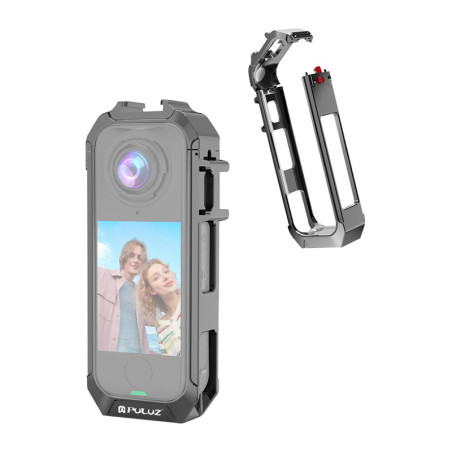 Custodia protettiva Puluz Metal per Insta 360 X4 Air (Grigio)