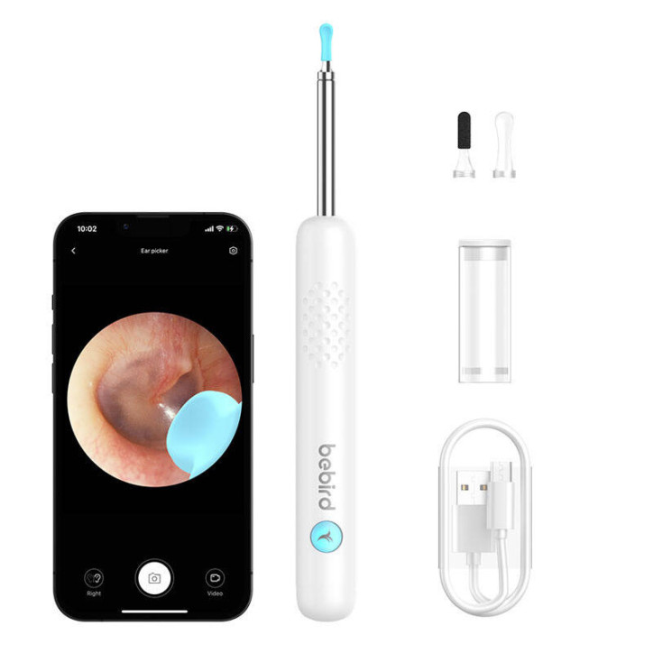 Bebird R1 Bianco - Stelo per pulizia orecchie visivo