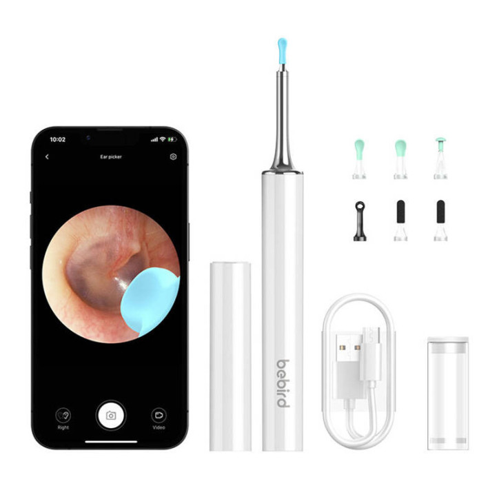 Bebird T15 Bianco - Stelo per pulizia orecchie visivo