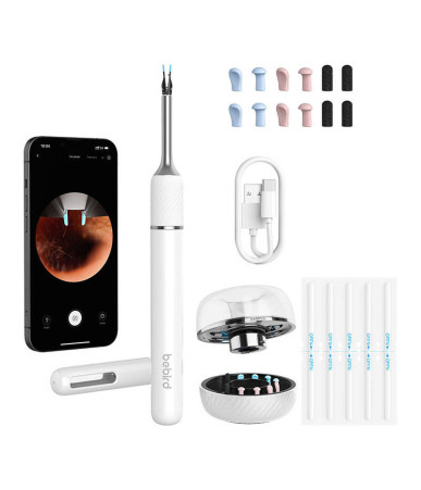 Bebird Note 5 Pro Otoscopio con telecamera per pulizia orecchie Bianco
