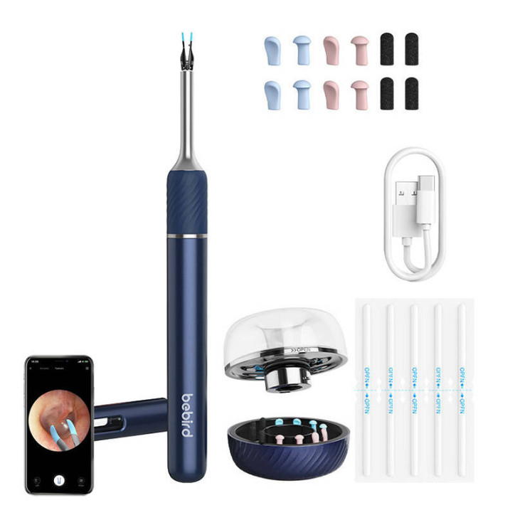 Otoscopio con telecamera per pulizia orecchie Bebird Note 5 pro (Blu)
