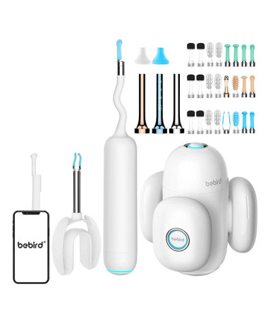 Otoscopio con camera per pulizia orecchie Bebird Home 30S (Bianco)