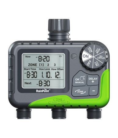 Timer per tubo da giardino RainPoint ITV305 a 3 zone