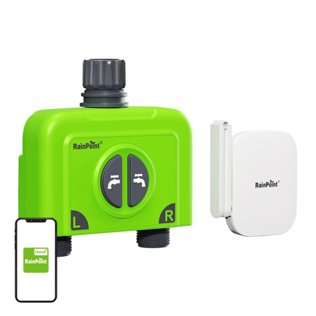 RainPoint WiFi Controller Irrigazione 2 Zone con Gateway
