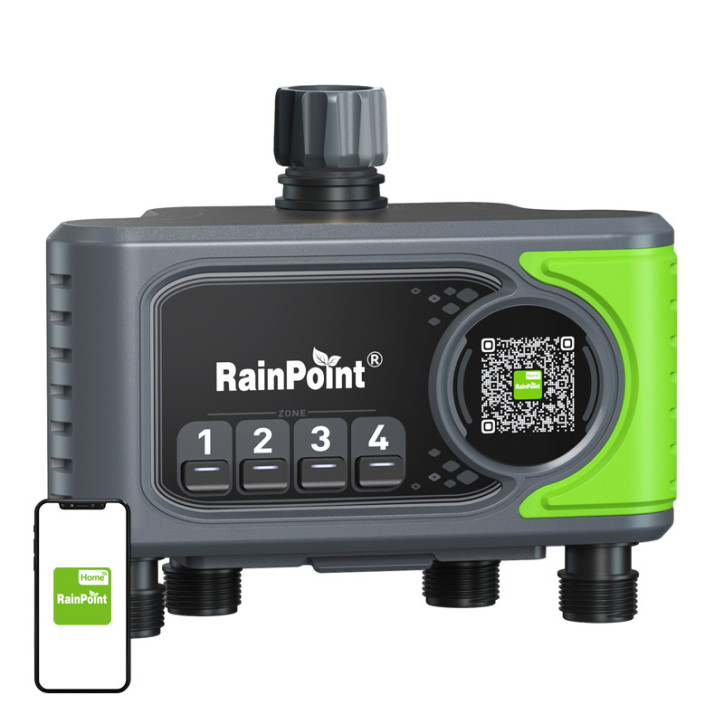 RainPoint HTV405FRF Controllore Irrigazione WiFi 4 Zone RainPoint HTV405FRF Controllore Irrigazione WiFi 4 Zone