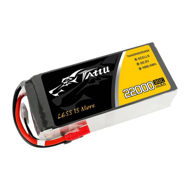 Batteria LiPo Tattu 22000mAh 22.2V 30C 6S1P AS150+XT150