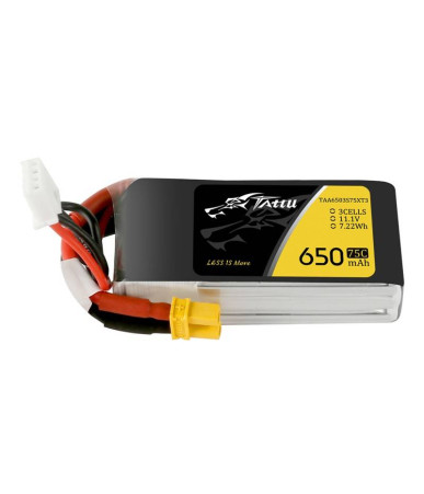 Batteria Tattu 650mAh 11,1V 75C 3S1P