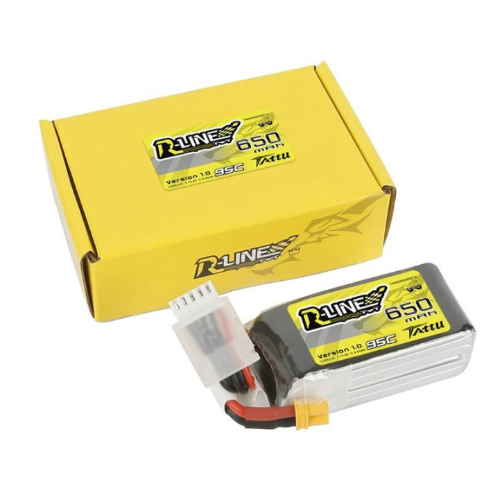 Batteria Tattu R-Line 650mAh 14,8V 95C 4S1P XT30