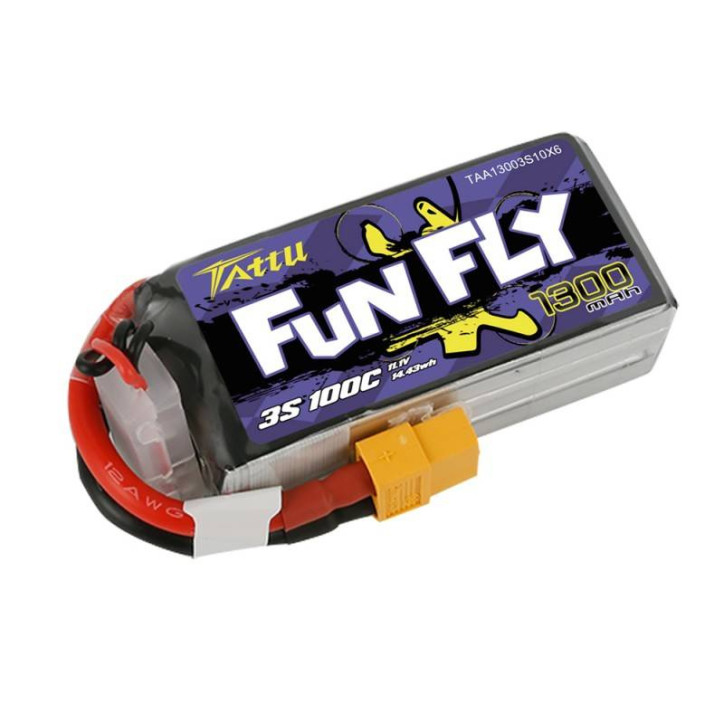 Batteria Tattu Funfly 1300mAh 11,1V 100C 3S1P
