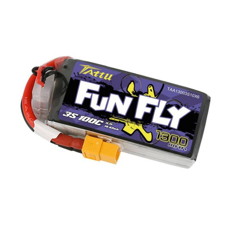 Batteria Tattu Funfly 1300mAh 11,1V 100C 3S1P