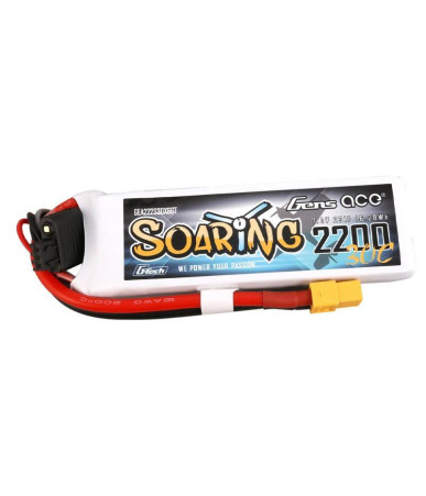 Gens Ace G-Tech Soaring 2200mAh 7.4V 30C 2S1P Batteria XT60