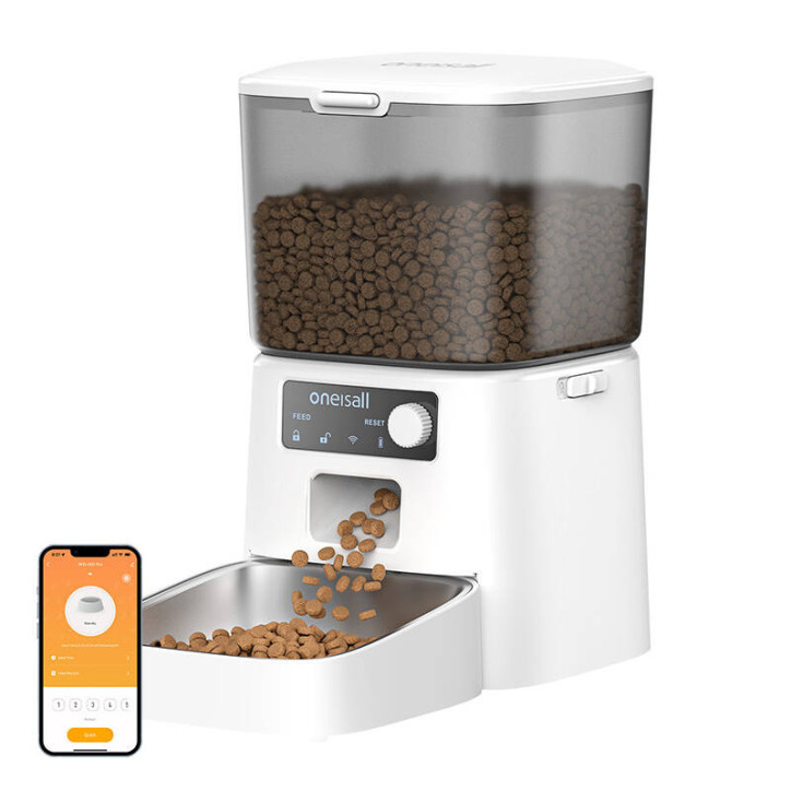 Distributore automatico cibo Oneisall PFD001 Pro (Bianco)