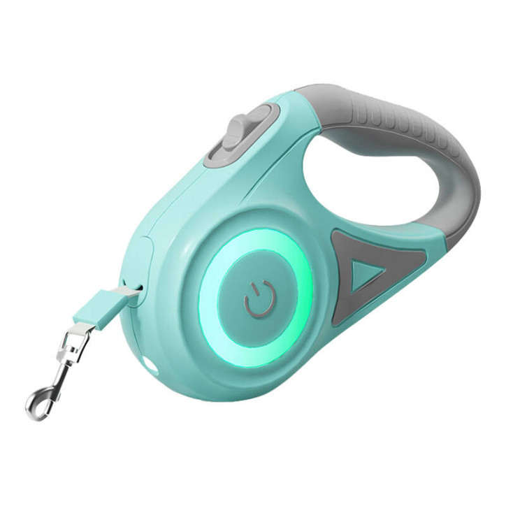Rojeco Guinzaglio Automatico per Cani LED 5 m (Verde)