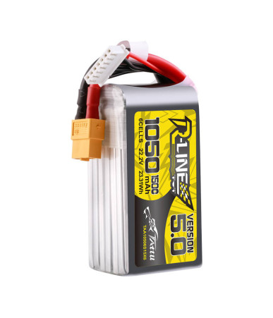 Tattu R-Line 5.0 1050mAh 22.2V 6S 150C Batteria XT60