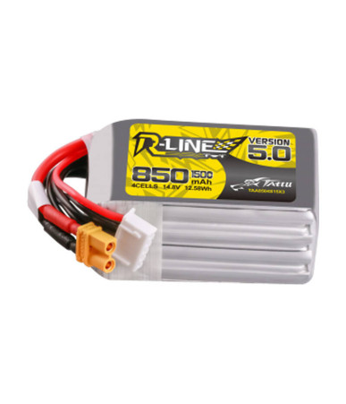 Tattu R-Line Versione 5.0 Batteria LiPo 850 mAh 14,8 V 4S1P 150C XT30U-F