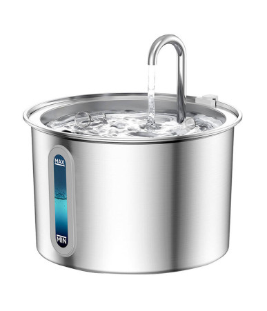 Oneisall Fontana Acqua Acciaio Inox per Cani e Gatti 2L