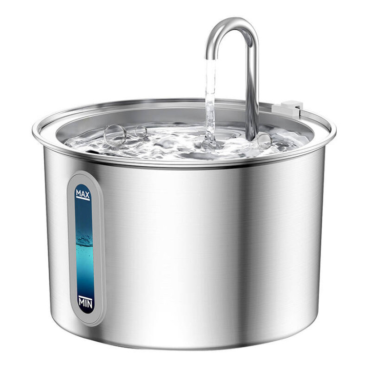 Oneisall Fontana Acqua Acciaio Inox per Cani e Gatti 2L