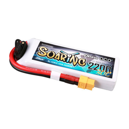 Gens ace G-Tech Soaring 2200mAh 11.1V 30C 3S1P Lipo Batteria