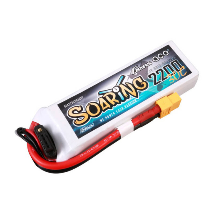 Gens ace G-Tech Soaring 2200mAh 11.1V 30C 3S1P Lipo Batteria