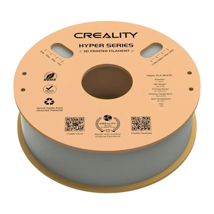 Creality Hyper PLA Filament Bianco 1.75mm 1kg Creality Hyper PLA Filament Bianco 1.75mm 1kg