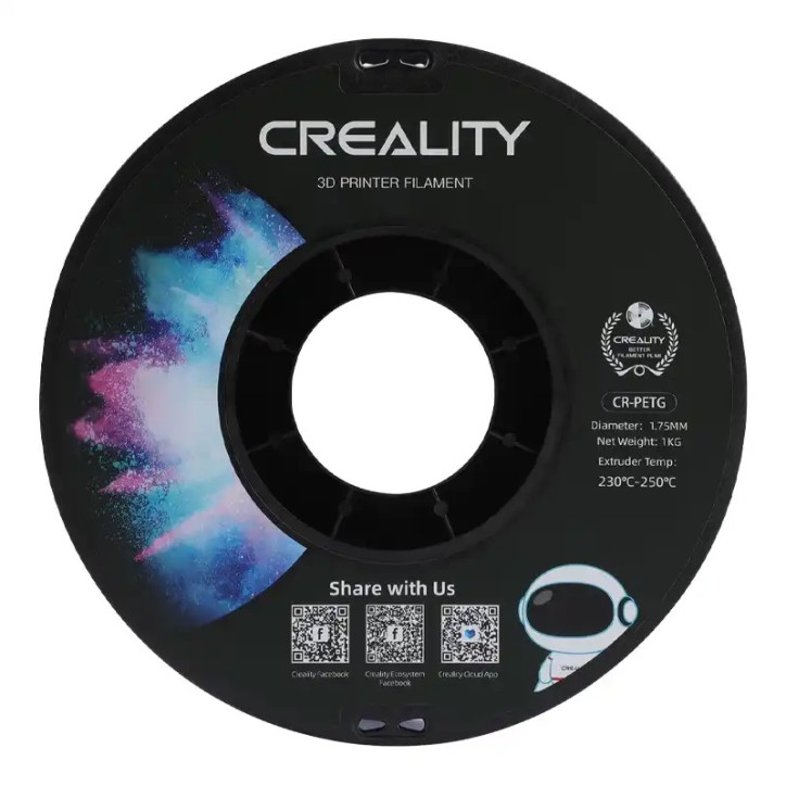 Creality CR-PETG Filamento Trasparente Blu 1.75mm 1kg Creality CR-PETG Filamento Trasparente Blu 1.75mm 1kg