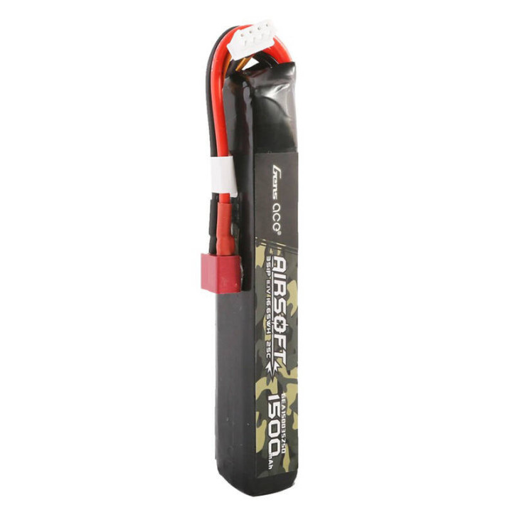 Gens ace 25C 1500mAh 3S1P 11.1V Batteria Lipo per Airsoft Gun con T Plug