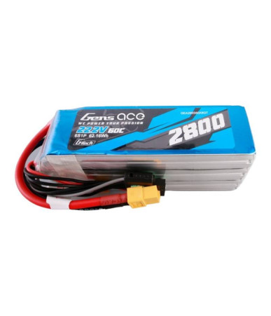 Gens ace G-Tech 2800mAh 22.2V 60C 6S1P Lipo Battery Pack con spina XT60