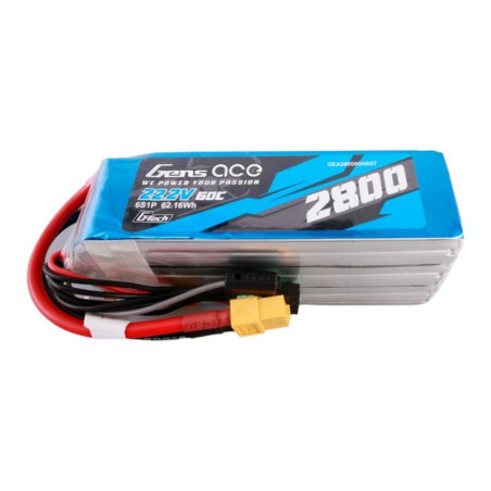 Gens ace G-Tech 2800mAh 22.2V 60C 6S1P Lipo Battery Pack con spina XT60