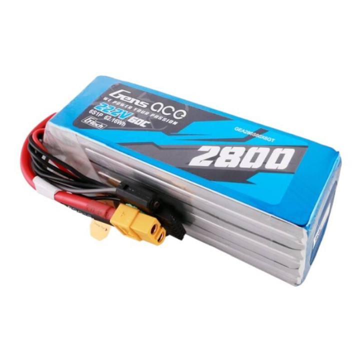 Gens ace G-Tech 2800mAh 22.2V 60C 6S1P Lipo Battery Pack con spina XT60