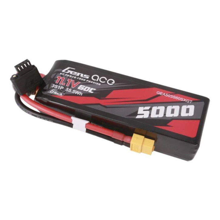 Gens ace G-Tech 5000mAh 11.1V 60C 3S1P Lipo con spina XT60