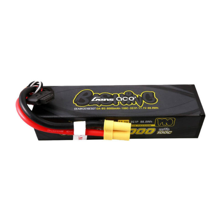 Gens ace G-Tech 8000mAh 11.1V 100C 3S1P Lipo Battery Pack con EC5-Bashing Series