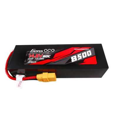 Gens ace G-Tech 8500mAh 14.8V 60C 4S1P Lipo Battery PC Material Case XT90