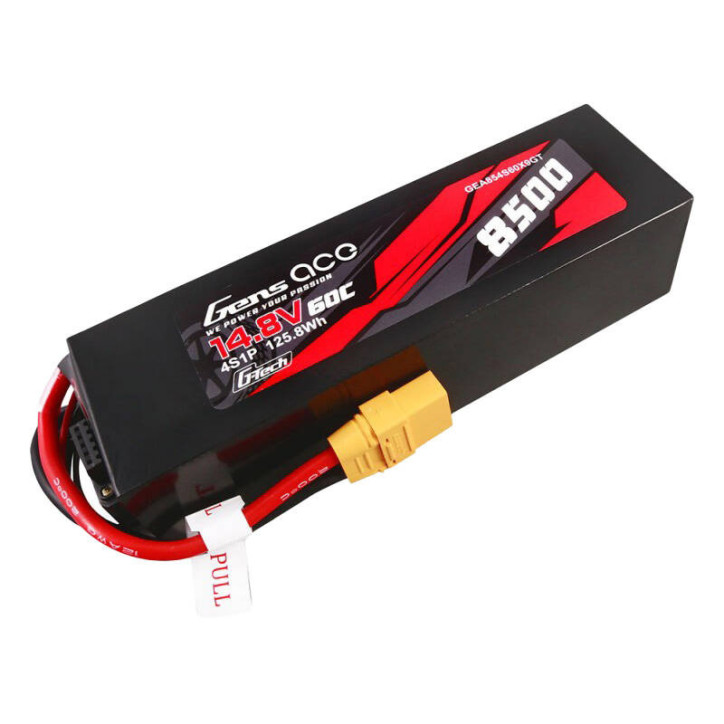 Gens ace G-Tech 8500mAh 14.8V 60C 4S1P Lipo Battery PC Material Case XT90