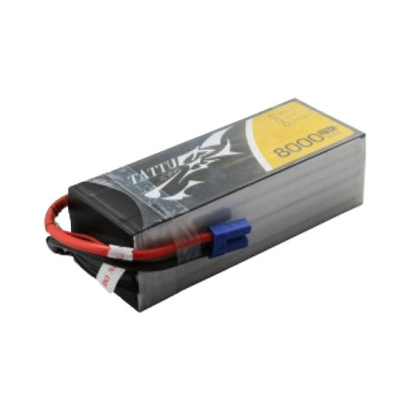 Tattu 8000mAh 22.2V 25C 6S1P Lipo Batteria con EC5