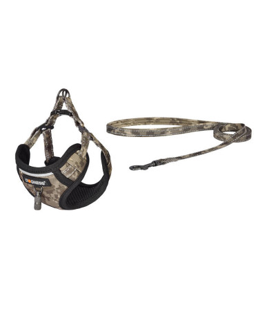 Dogness Set Guinzaglio 1,5m + Pettorina per Cani (Moro)