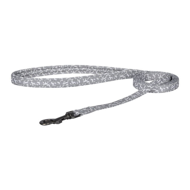 Dogness Set Guinzaglio 1,5m + Pettorina per Cani Grigio Chiaro