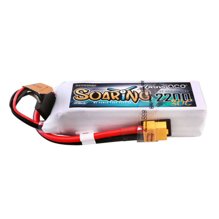 Gens ace G-Tech Soaring 2200mAh 14.8V 30C 4S1P Lipo Battery Pack con spina XT60