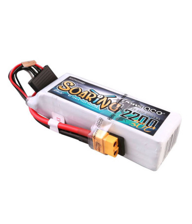 Gens ace G-Tech Soaring 2200mAh 14.8V 30C 4S1P Lipo Battery Pack con spina XT60