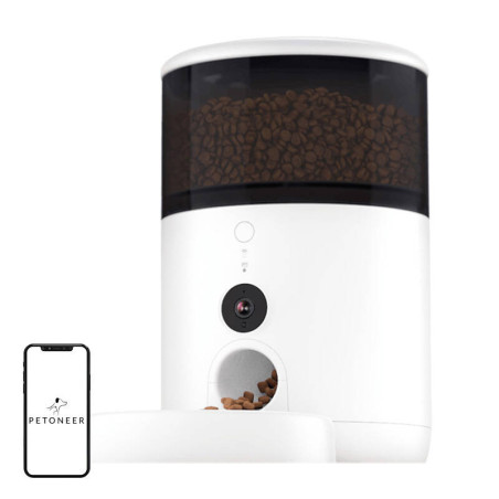 Petoneer NutriVue Distributore Cibo Intelligente con Fotocamera Acciaio Inox 2.6L