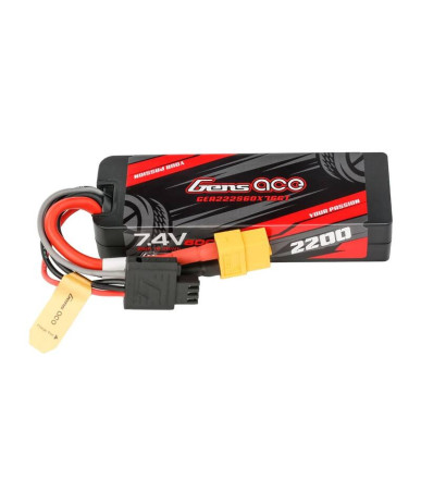 Lipo Gens ace G-Tech 2200mAh 7.4V 2S1P 60C GRP-76 Hardcase Battery con XT60 Plug