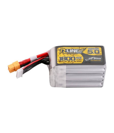 Lipo Tattu R-Line V5.0 1800mAh 22.2V 150C 6S batteria con connettore XT60