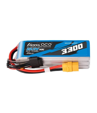 Batteria Lipo Gens Ace G-Tech 3300mAh 22.2V 60C 6S1P XT90
