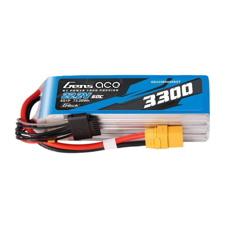 Batteria Lipo Gens Ace G-Tech 3300mAh 22.2V 60C 6S1P XT90