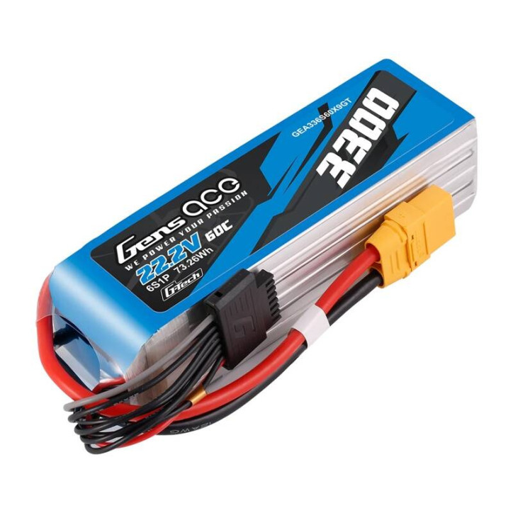 Batteria Lipo Gens Ace G-Tech 3300mAh 22.2V 60C 6S1P XT90