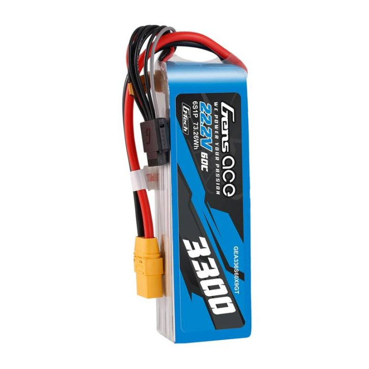 Batteria Lipo Gens Ace G-Tech 3300mAh 22.2V 60C 6S1P XT90