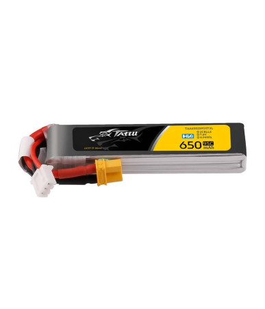 Batteria Lipo Tattu 2S 650mAh 95C 7.6V HV z XT30 Long-Pack