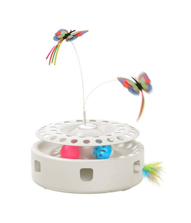 Rojeco Giocattolo Interattivo 3-in-1 per Gatti Bianco